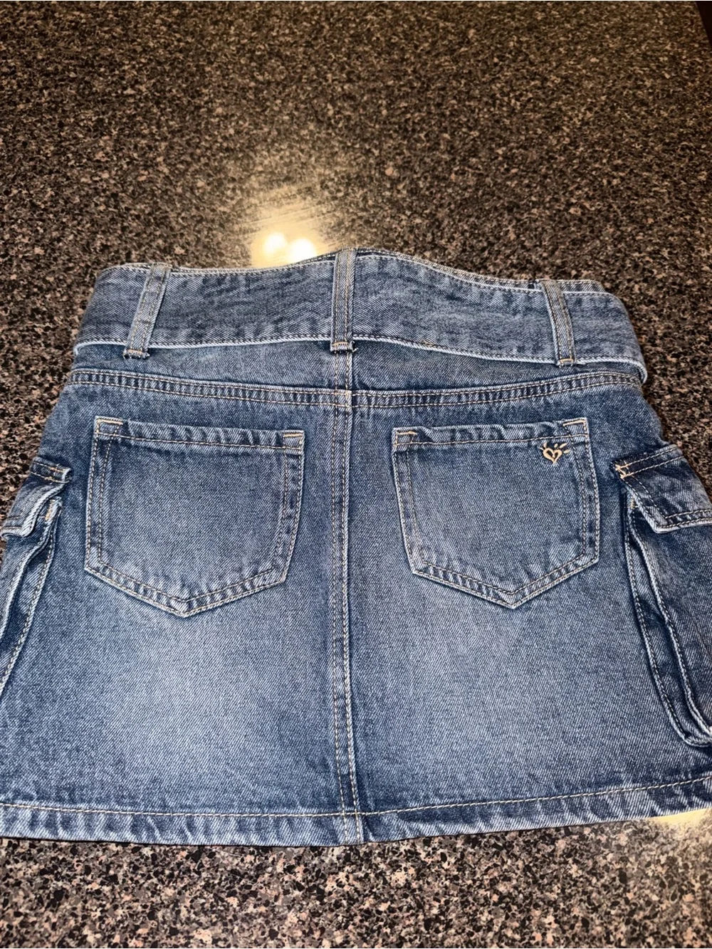 Justice Girls Denim Utility Skirt - Blue